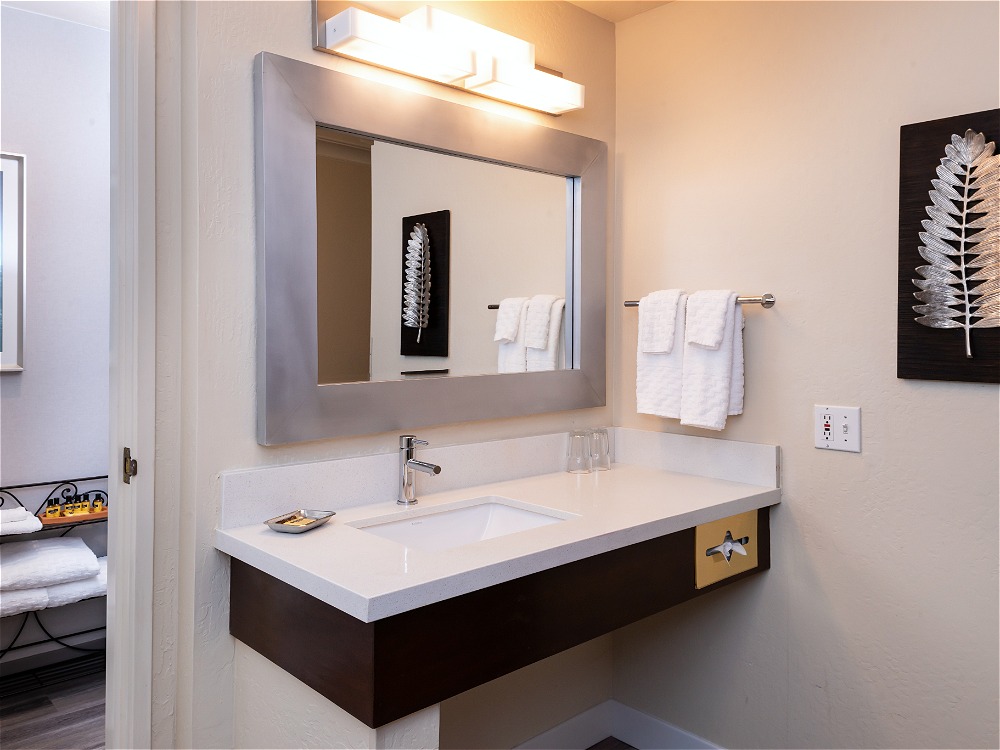 Hotel bathroom vanity